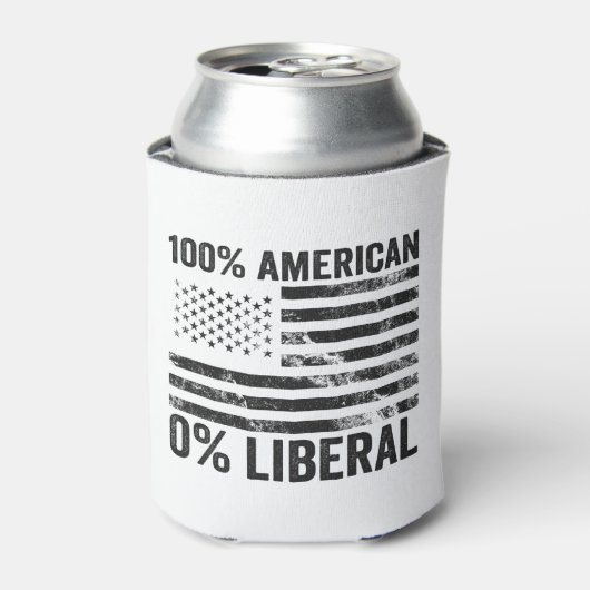 100% amerikanische 0% liberale republikanische Fla Dosenkühler (Kanne Vorderseite)