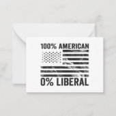 100% amerikanische 0% liberale republikanische Fla Mitteilungskarte (Vorderseite)