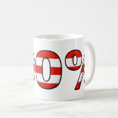 100% amerikanischer Mug Kaffeetasse (VorderseiteRechts)