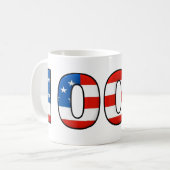 100% amerikanischer Mug Kaffeetasse (Vorderseite Links)