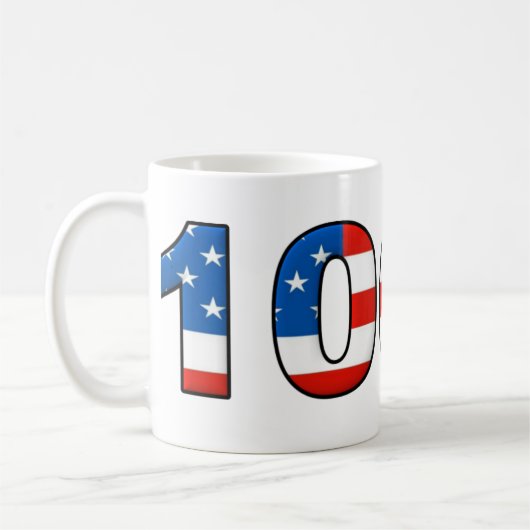 100% amerikanischer Mug Kaffeetasse (Links)