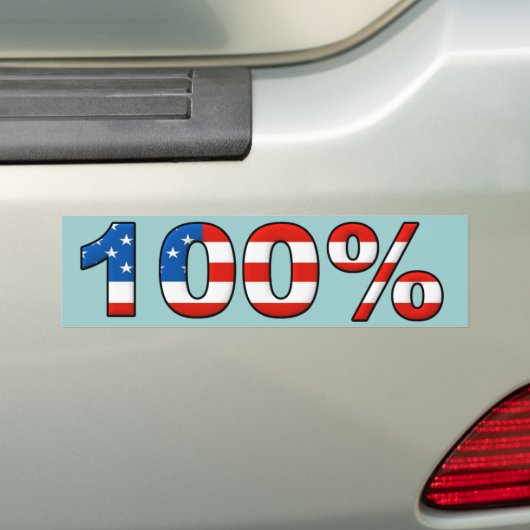 100 % amerikanischer Stoßfänger Autoaufkleber (Auf Auto)