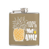 100 % Ananas Flachmann (Vorderseite)