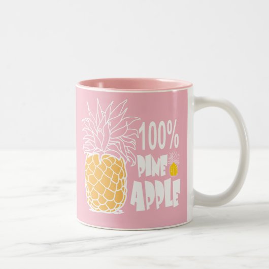 100 % Ananas Zweifarbige Tasse (Rechts)