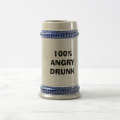 100%ANGRY BETRUNKEN BIERGLAS (Mittel)