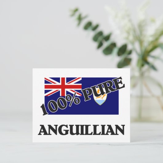 100 % ANGUILLIAN POSTKARTE (Stehend Vorderseite)