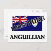 100 % ANGUILLIAN POSTKARTE (Vorne/Hinten)