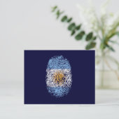 100% argentinischer DNA-Fingerabdruck Argentiniens Postkarte (Stehend Vorderseite)