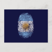 100% argentinischer DNA-Fingerabdruck Argentiniens Postkarte (Vorderseite)
