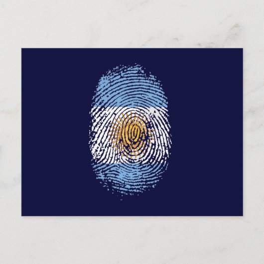 100% argentinischer DNA-Fingerabdruck Argentiniens Postkarte (Vorderseite)