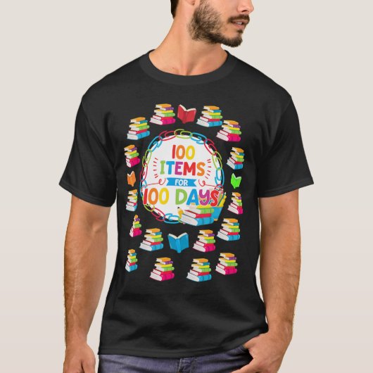 100 Artikel für 100 Tage 100. Schultag Shirt T (Vorderseite)