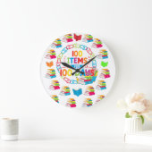 100 Artikel für 100 Tage 100. Schultag Shirt T Große Wanduhr (Zuhause)