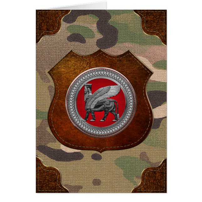 [100] Assyrian Winged Bull: Silver & Black Lamassu (Vorne)