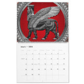 [100] Assyrian Winged Bull: Silver & Black Lamassu Kalender (Mär 2026)