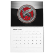 [100] Assyrian Winged Bull: Silver & Black Lamassu Kalender (Feb 2027)
