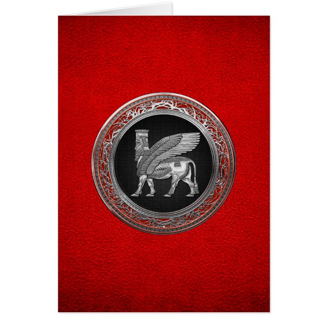 [100] Assyrian Winged Bull - Silver Lamassu (Vorne)