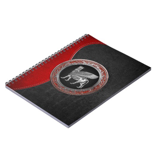 [100] Assyrian Winged Bull - Silver Lamassu Notizblock (Linke Seite)