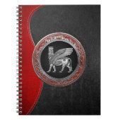 [100] Assyrian Winged Bull - Silver Lamassu Notizblock (Vorderseite)