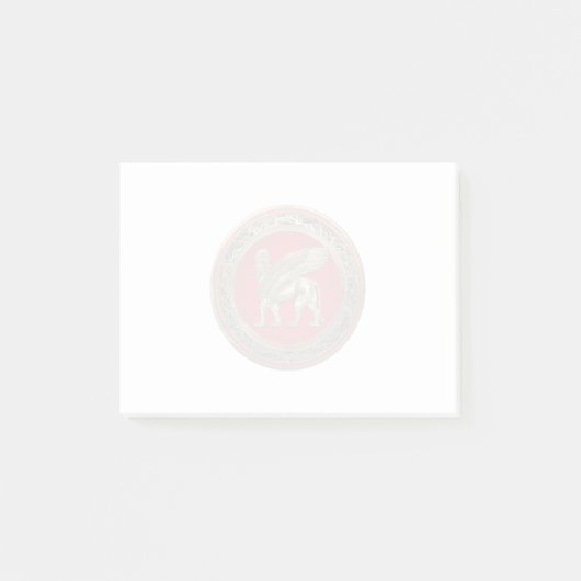 [100] Assyrian Winged Lion - Gold Lamassu Post-it Klebezettel (Vorderseite)