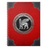 [100] Assyrian Winged Lion - Silver Lamassu Notizblock (Vorderseite)