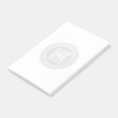 [100] Assyrian Winged Lion - Silver Lamassu Post-it Klebezettel (angewinkelt)