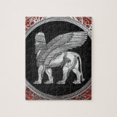 [100] Assyrian Winged Lion - Silver Lamassu Puzzle (Vertikal)