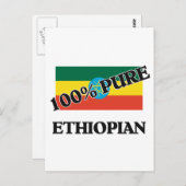 100 % ÄTHIOPIER POSTKARTE (Vorne/Hinten)