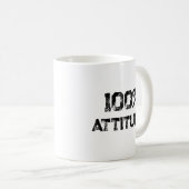 100% ATTITUDE - Benutzerdefiniertes Office-Geschen Kaffeetasse (VorderseiteRechts)