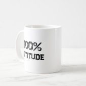 100% ATTITUDE - Benutzerdefiniertes Office-Geschen Kaffeetasse (Vorderseite Links)