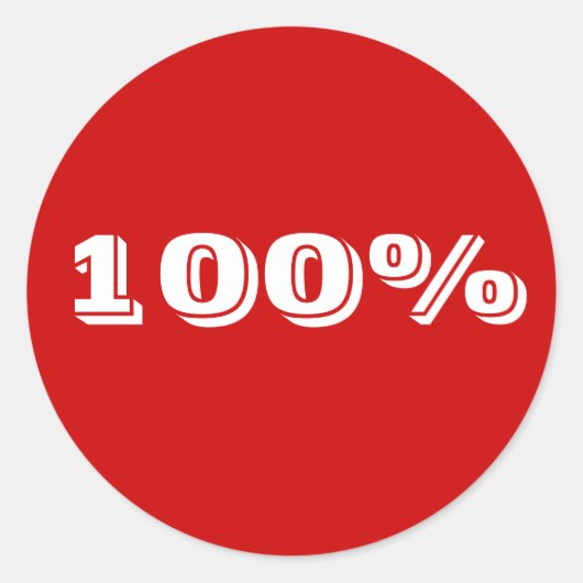 100 % Aufkleber (Vorderseite)