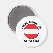 100 % aus Österreich Magnet (Vorderseite/Rückseite)