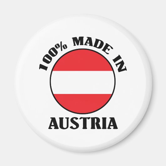 100 % aus Österreich Magnet (Vorne)