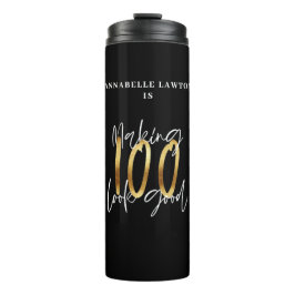 100 aussehen gut Gold Geburtstag Thermosbecher