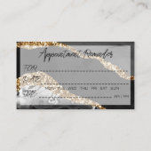 100 Barber Ernennung Erinnerung Black Gold Marmor Visitenkarte (Rückseite)