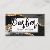 100 Barber Ernennung Erinnerung Black Gold Marmor Visitenkarte (Vorderseite)