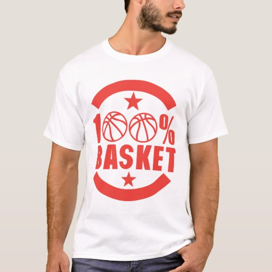 100 % Basketballball T-Shirt (Vorderseite)