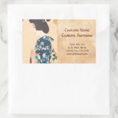 100 Beauties Wearing Takasago Kimonos Rechteckiger Aufkleber (Tasche)