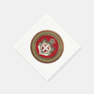 [100] Beschluss Maltas - SMOM-Wappen Serviette