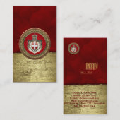 [100] Beschluss Maltas - SMOM-Wappen Visitenkarte (Vorne/Hinten)