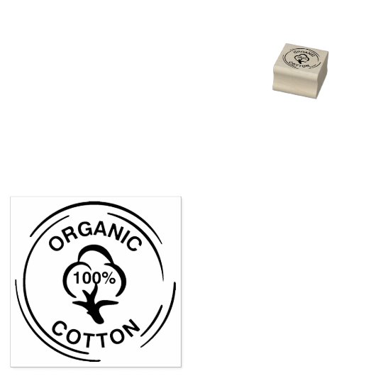 100 % Bio Baumwolle, Bekleidungsgeschäft, Gummistempel (Stempel)