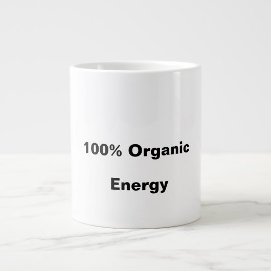 100% Bio Energy-Kaffee-Tasse Jumbo-Tasse (Vorderseite)
