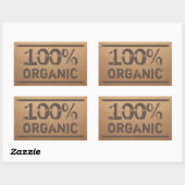 100 % Bio lokale Frischprodukte Rechteckiger Aufkleber (Blatt)