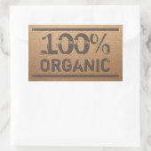 100 % Bio lokale Frischprodukte Rechteckiger Aufkleber (Tasche)