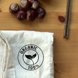 100% Bio, natürlich, Ökologisch Gummistempel