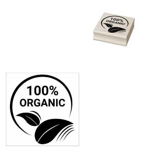 100 % Bio, Ökologisch Gummistempel (Stempel)
