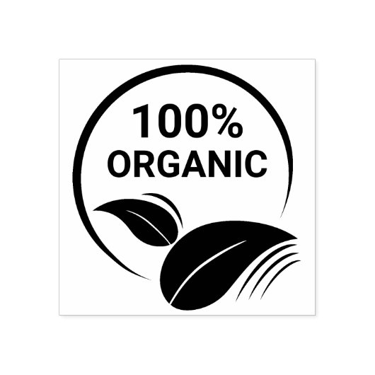 100 % Bio, Ökologisch Gummistempel (Prägung)