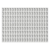 100 % Bio Schwarz-weißes Muster Tischdecke (Vorderseite (Horizontal))