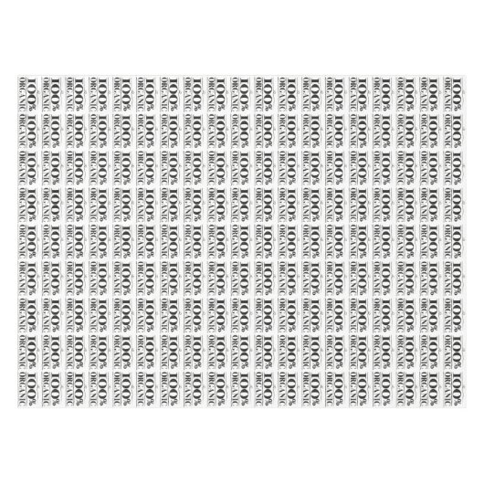 100 % Bio Schwarz-weißes Muster Tischdecke (Vorderseite (Horizontal))