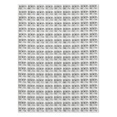 100 % Bio Schwarz-weißes Muster Tischdecke (Vorderseite)