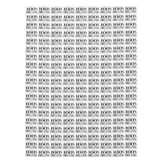 100 % Bio Schwarz-weißes Muster Tischdecke (Vorderseite)